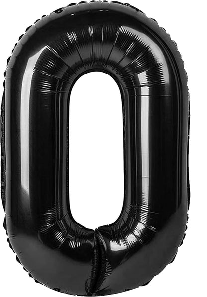 Giant Black 40" Foil Number Balloon With Helium