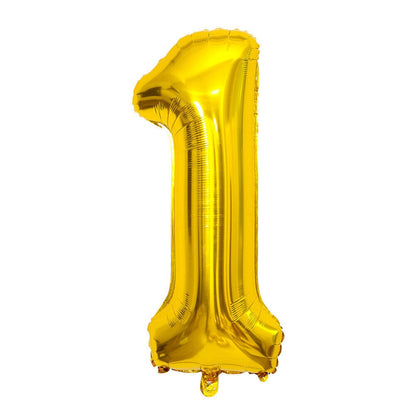 Giant Gold 40" Foil Number Balloon With Helium