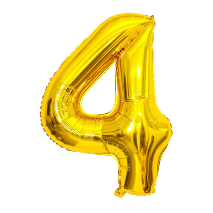 Giant Gold 40" Foil Number Balloon With Helium