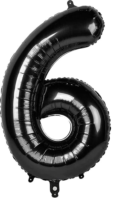 Giant Black 40" Foil Number Balloon With Helium