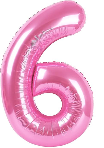 Giant Pink 40" Foil Number Balloon With Helium