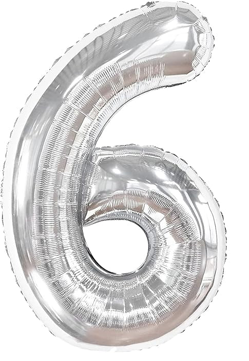 Giant Silver 40" Foil Number Balloon With Helium