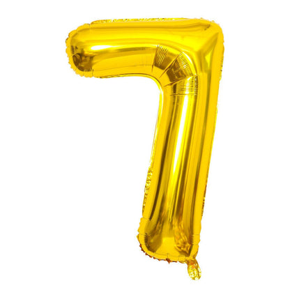 Giant Gold 40" Foil Number Balloon With Helium