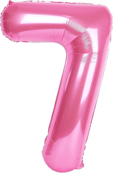 Giant Pink 40" Foil Number Balloon With Helium