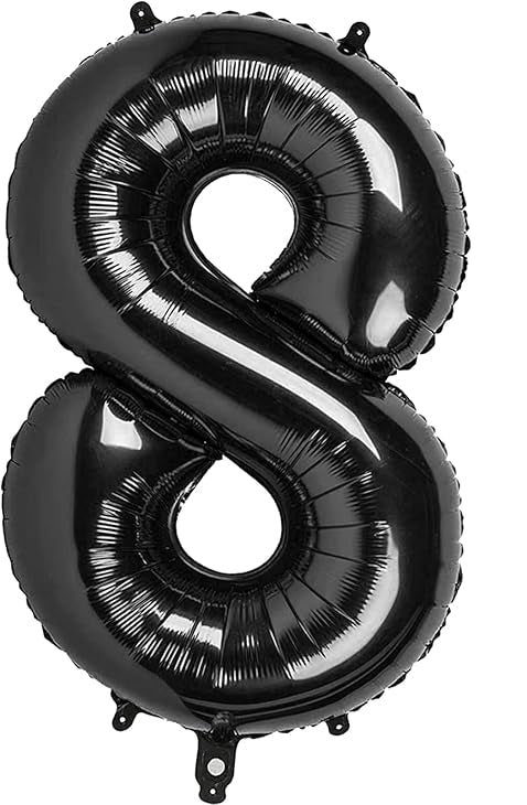 Giant Black 40" Foil Number Balloon With Helium