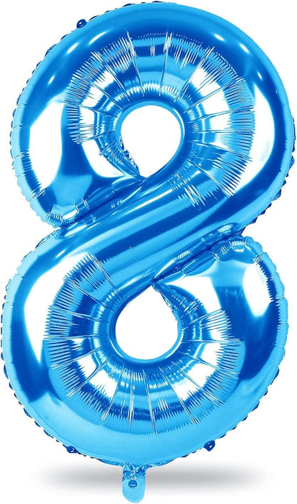 Giant Blue 40" Foil Number Balloon With Helium