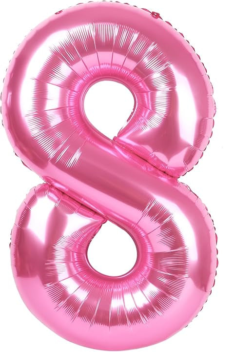 Giant Pink 40" Foil Number Balloon With Helium