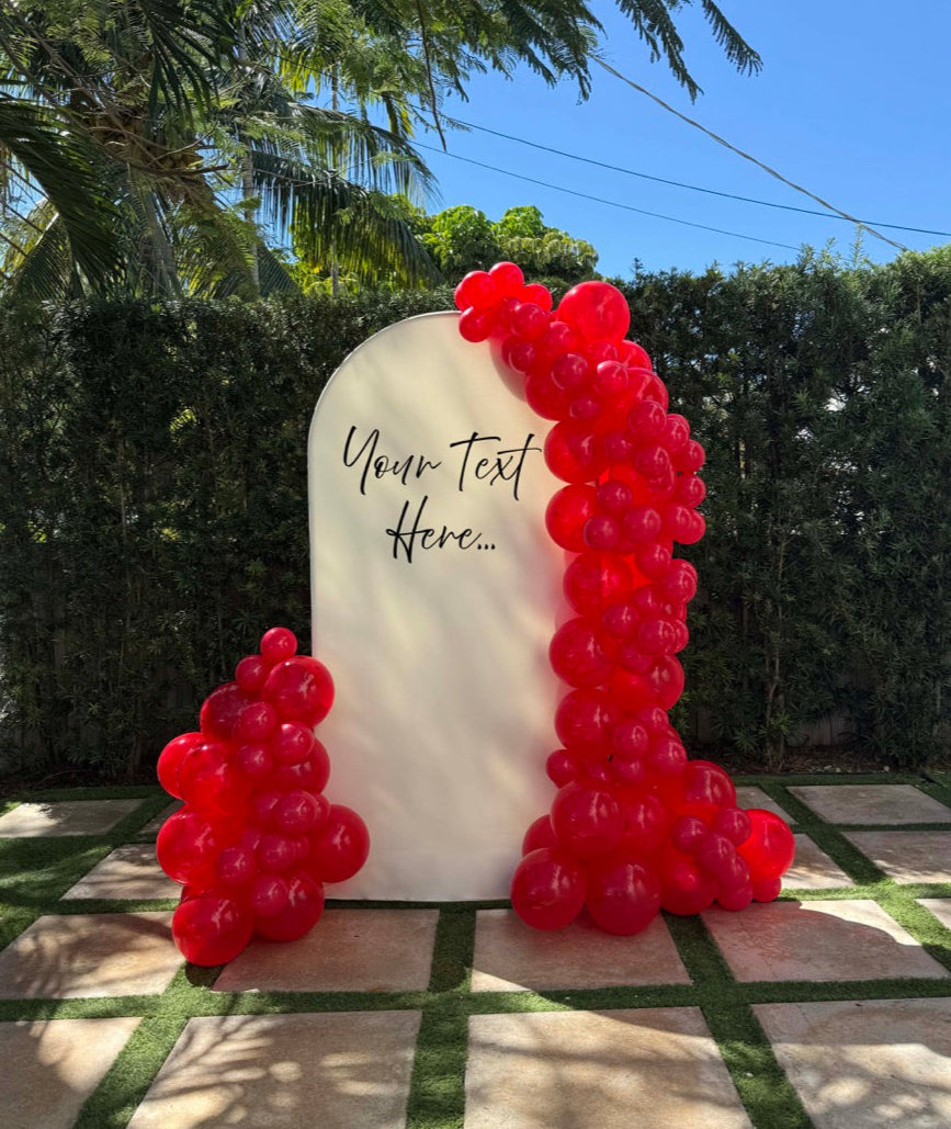 Giant  Backdrop Arch Balloon Set Up Any Color Any Text