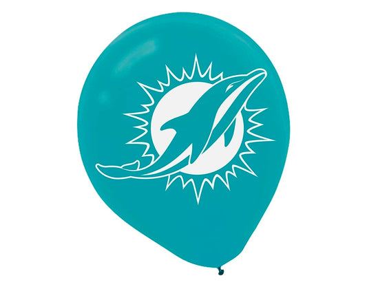 Miami Dolphins NFL 12" Latex Balloon With Helium