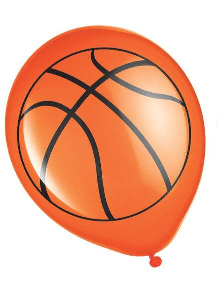 Basketball 12" Latex Balloon With Helium